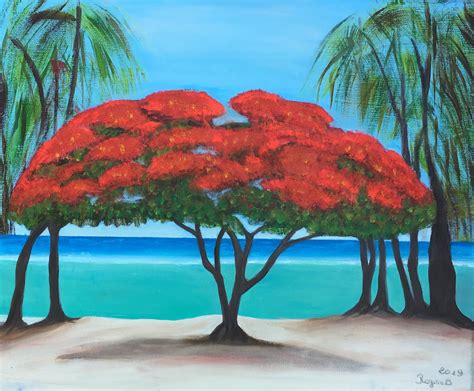 flamboyant arbre dessin.